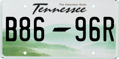 TN license plate B8696R