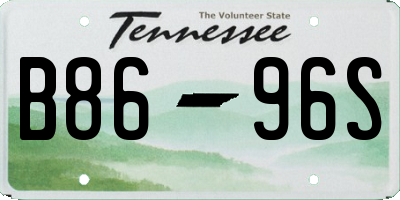 TN license plate B8696S