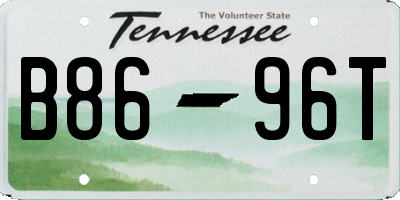 TN license plate B8696T