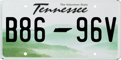 TN license plate B8696V
