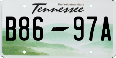 TN license plate B8697A
