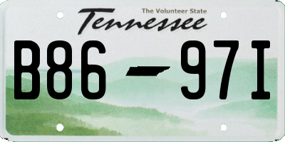 TN license plate B8697I