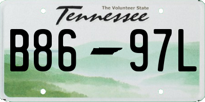 TN license plate B8697L