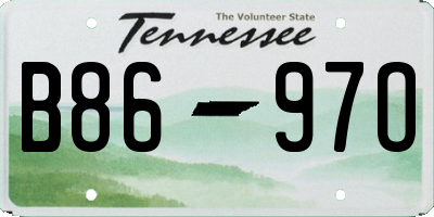 TN license plate B8697O