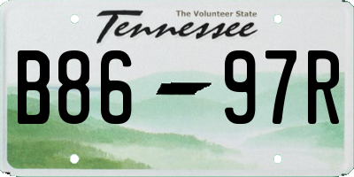 TN license plate B8697R