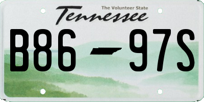 TN license plate B8697S
