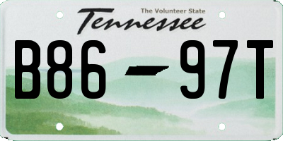 TN license plate B8697T