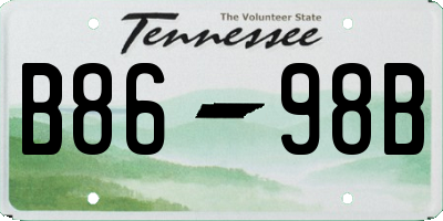 TN license plate B8698B