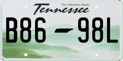 TN license plate B8698L