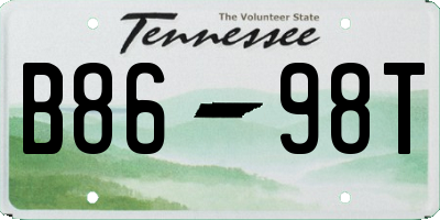 TN license plate B8698T