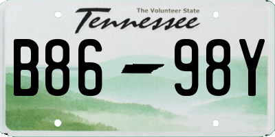 TN license plate B8698Y