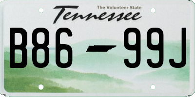 TN license plate B8699J