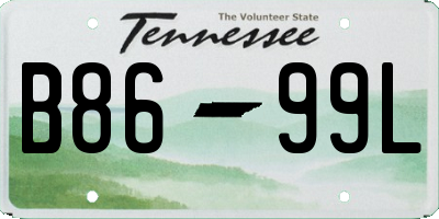 TN license plate B8699L