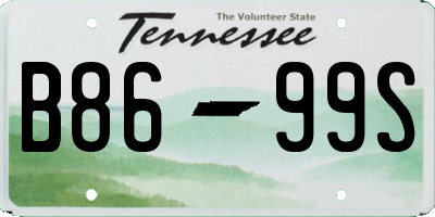 TN license plate B8699S