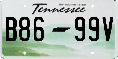 TN license plate B8699V