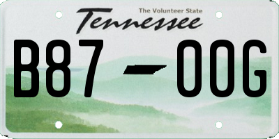 TN license plate B8700G