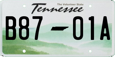 TN license plate B8701A
