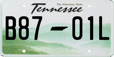 TN license plate B8701L