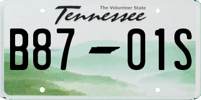 TN license plate B8701S