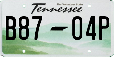 TN license plate B8704P