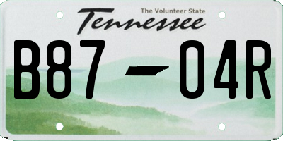 TN license plate B8704R