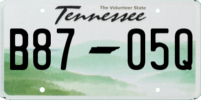 TN license plate B8705Q
