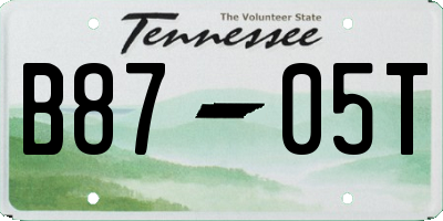 TN license plate B8705T