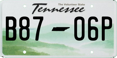 TN license plate B8706P