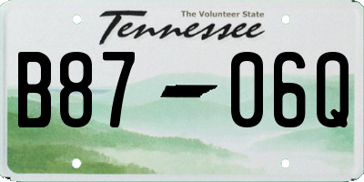 TN license plate B8706Q