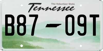 TN license plate B8709T