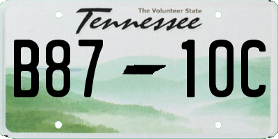 TN license plate B8710C