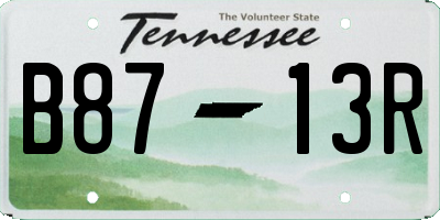 TN license plate B8713R