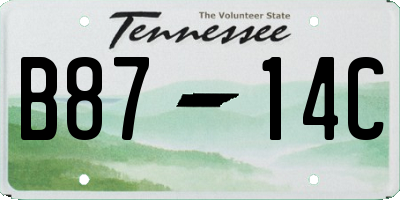 TN license plate B8714C
