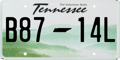 TN license plate B8714L