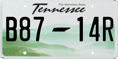 TN license plate B8714R