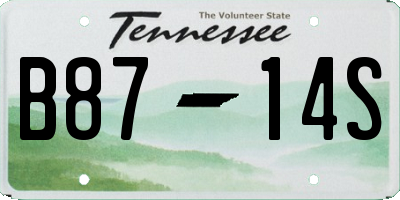TN license plate B8714S