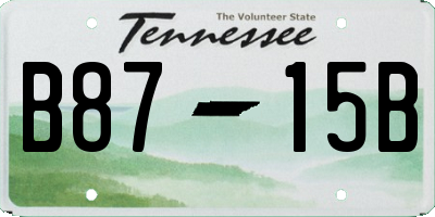 TN license plate B8715B