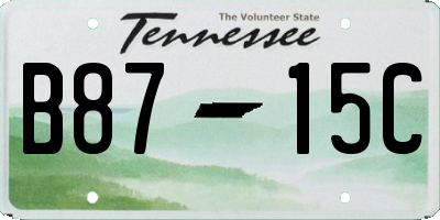 TN license plate B8715C