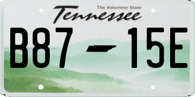 TN license plate B8715E