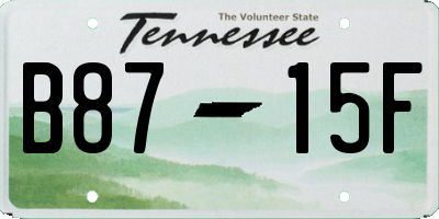 TN license plate B8715F