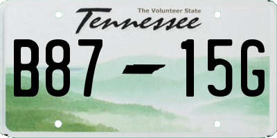 TN license plate B8715G
