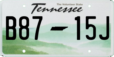 TN license plate B8715J