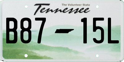TN license plate B8715L