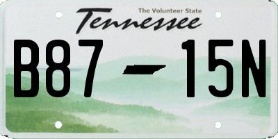 TN license plate B8715N