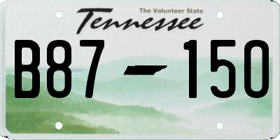 TN license plate B8715O