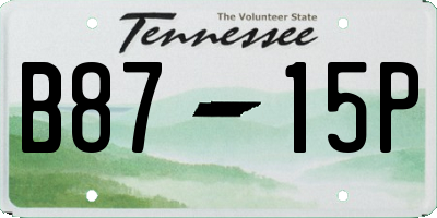 TN license plate B8715P