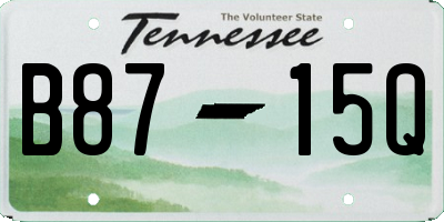 TN license plate B8715Q