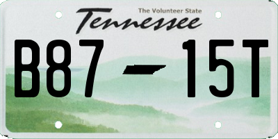 TN license plate B8715T
