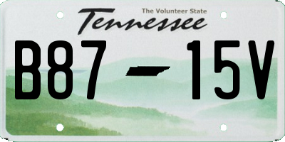 TN license plate B8715V