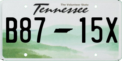 TN license plate B8715X